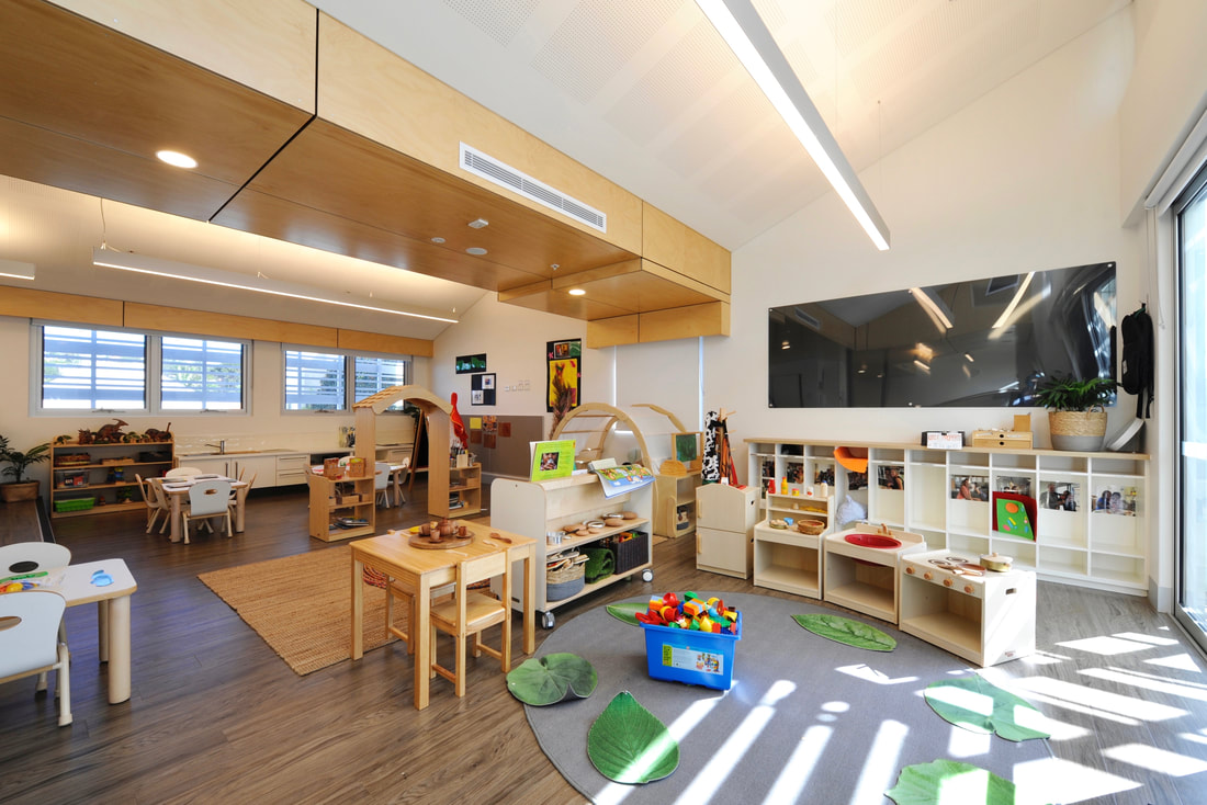 Indoor classroom in architecturally designed early learning centre